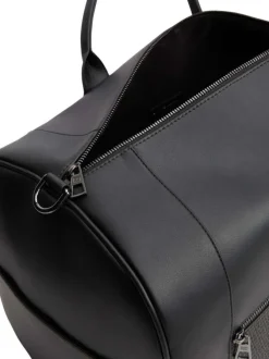 Sac weekender noir pourvu d'une large bandoulière amovible et réglable