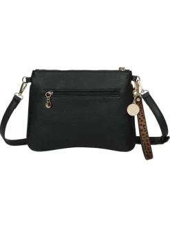 Sac bandoulière amovible léopard avec rangements multiples