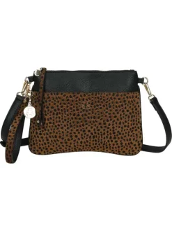 Sac bandoulière amovible léopard avec rangements multiples