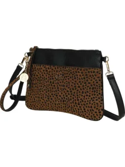 Sac bandoulière amovible léopard avec rangements multiples