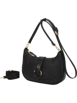Sac à bandoulière amovible noir avec logo de la marque à l'avant