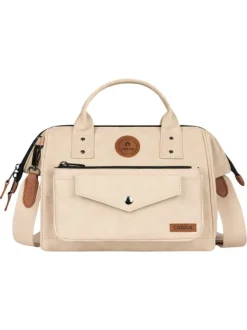 Sac à bandoulière Crossbody Medium Andenne beige uni en simili cuir