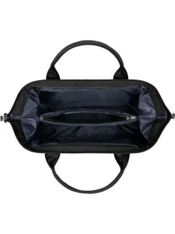 Sac à bandoulière Crossbody Medium Cambridge noir uni avec des logos marron