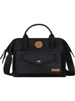Sac à bandoulière Crossbody Medium Cambridge noir uni avec des logos marron