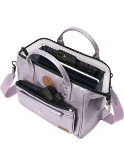 Sac à bandoulière Crossbody Medium Capri lilas brillant en simili cuir