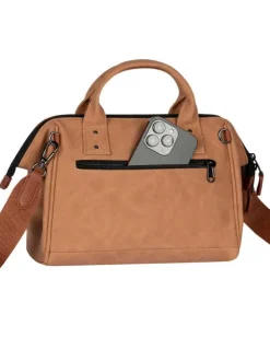 Sac à bandoulière Crossbody Medium Moscow camel uni en simili cuir
