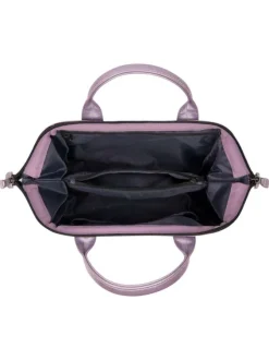 Sac à bandoulière Crossbody Small Capri lilas brillant en simili cuir