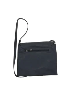 Sac à bandoulière marine unie pour femme et à fermeture à rabat