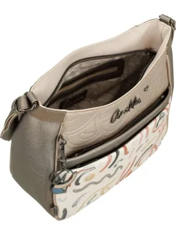Sac à bandoulière multicolore à motifs avec une bandoulière réglable