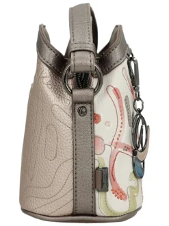 Sac à bandoulière multicolore à motifs avec une poche extérieure zippée