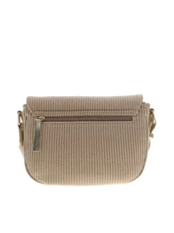 Sac bandoulière multicolore uni avec une fermeture à rabat et un zip