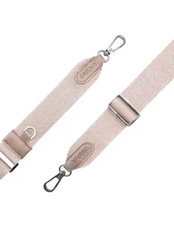 Sac à bandoulière Nano Algiers beige uni avec 2 anses et 1 zip