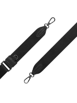 Sac à bandoulière noir et blanc motif végétal pourvu d'une fermeture zippée