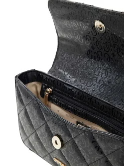 Sac à bandoulière noir pourvu d'une bandoulière amovible et réglable