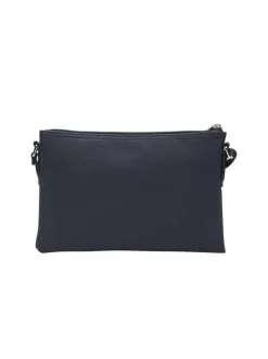 Sac à bandoulière rectangulaire marine avec crocodile vert brodé à l'avant