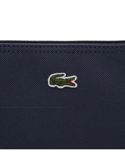 Sac à bandoulière rectangulaire marine avec crocodile vert brodé à l'avant