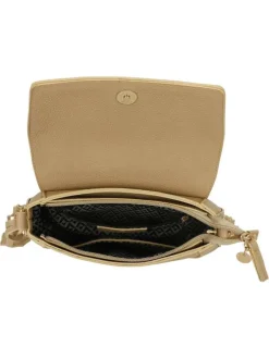 Sac besace beige uni avec anse et bandoulière amovibles