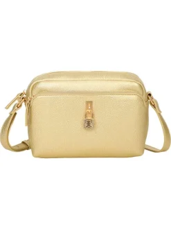 Sac besace beige uni avec anse et bandoulière amovibles