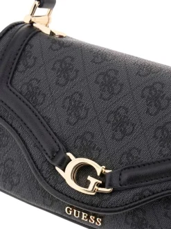 Sac besace noir monogramme à bandoulière amovible et ajustable