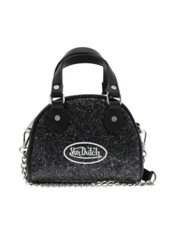 Sac Bowling noir uni avec des anses et une bandoulière réglable amovible