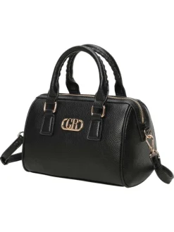 Sac bowling porté main noir uni pourvu d'une bandoulière plate réglable
