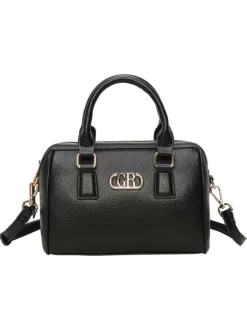 Sac bowling porté main noir uni pourvu d'une bandoulière plate réglable