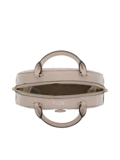 Sac Bowling rose avec monogrammes vernis all-over et matelassé