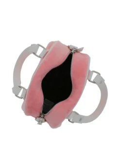 Sac Bowling rose uni avec des anses et une bandoulière réglable amovible