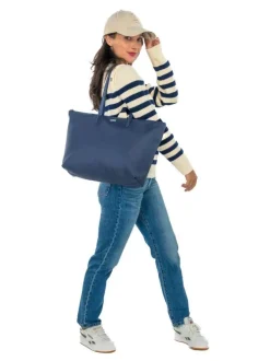 Sac cabas marine uni à compartiment principal à fermeture zippée
