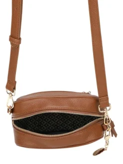 Sac camel fantaisie à motif léopard avec fermeture à glissière