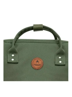 Sac à dos kaki Seoul avec logo de la marque et poches interchangeables