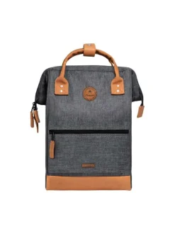 Sac à dos Londres anthracite uni avec des poches interchangeables
