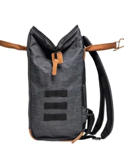 Sac à dos Londres anthracite uni avec des poches interchangeables