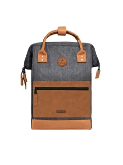Sac à dos Londres anthracite uni avec des poches interchangeables