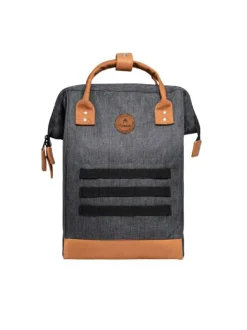 Sac à dos Londres anthracite uni avec des poches interchangeables
