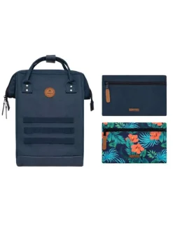 Sac à dos marine uni pour femme et à pochette interchangeable