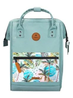 Sac à dos vert d'eau zippé avec une poche avant zippée