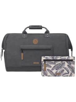 Sac gris uni pourvu de multiples rangements avec pochette incluse