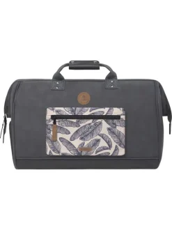 Sac gris uni pourvu de multiples rangements avec pochette incluse