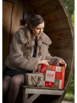 Sac à main avec motif monogrammes contrasté et bandoulière amovible