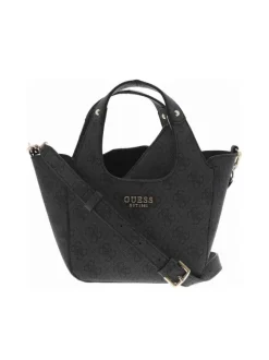 Sac à main avec motif monogrammes contrasté et bandoulière amovible