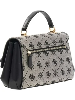 Sac à main beige pourvu d'une bandoulière amovible avec chaînes dorées