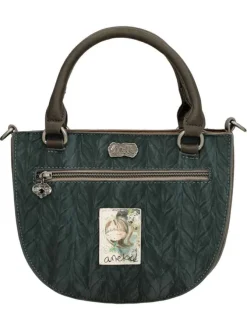 Sac à main marron à bandoulière amovible orné d'un motif effet aquarelle