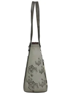Sac à main multicolore à anses plates orné d'un motif effet aquarelle