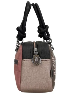 Sac à main multicolore pourvu de motifs exclusifs et d'une bandoulière amovible