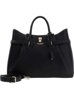 Sac à main noir aspect grainé pourvu d'une bandoulière amovible et réglable