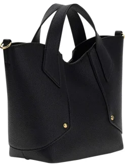 Sac à main noir en maille grainée pourvu d'un deuxième sac amovible