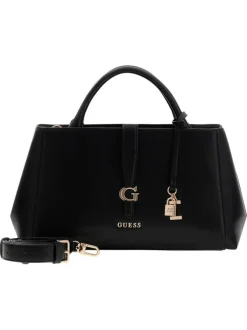 Sac à main noir en maille lisse pourvu d'une bandoulière amovible