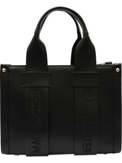 Sac à main noir uni avec fermeture à zip et muni de 2 anses