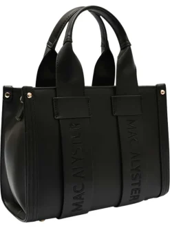Sac à main noir uni avec fermeture à zip et muni de 2 anses